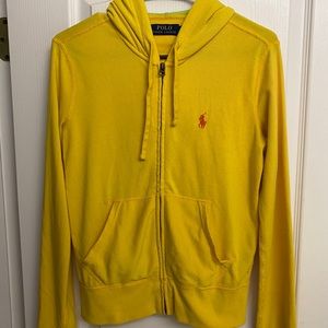 Ralph Lauren Yellow zip hoodie jacket